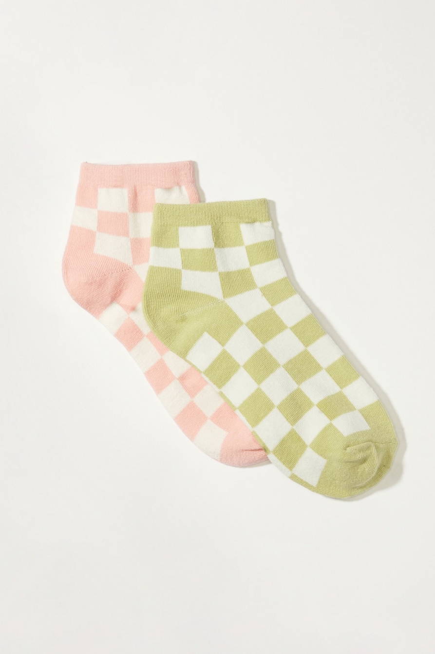 checkered ped sock 2 pk